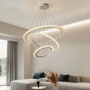 Luxury Nordic Multi-Ring Metal LED Pendant Lights for Hotel Villa | Ljojo