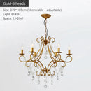 Iron Crystal Chandelier Luxury Boutique Modern Country Style for Living Room by Ljojo