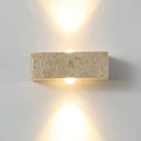 Darkgray Travertine Luminous LED Wall Lamp for Bedroom & Living Room by Ljojo