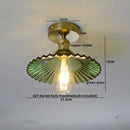 Ljojo Modern Amber Glass LED Ceiling Lights with Copper Socket for Home Decoration