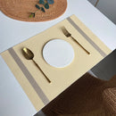 Ljojo 30x45cm Luxe Woven Vinyl Placemats for Kitchen & Dining