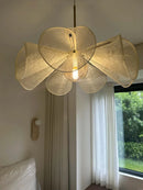 Wabi Sabi Fabric Flower LED Pendant Light for Dining Room Decor by Ljojo