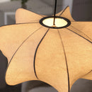 Large Silk Pendant Light Japanese Zen Chandelier for Living Room by Ljojo