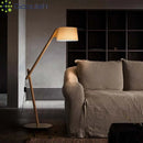 LED Floor Lamp Wabi-sabi Standing Wood Chandelier Light for Bedroom by Ljojo