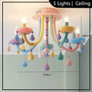 Ljojo European Style Crystal LED Pendant Light for Living Dining Room Bedroom Chandelier Fixtures