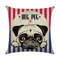 Cute Dog Watercolor Linen Cushion Cover 45*45cm - Ljojo