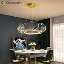 Ljojo Nordic Crown Flower LED Pendant Light Chandelier for Home Decoration