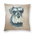 Ljojo Miniature Schnauzer Dog Cartoon Cushion Cover for Sofa - Puppy Lover's Nordic Pillow
