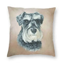 Ljojo Miniature Schnauzer Dog Cartoon Cushion Cover for Sofa - Puppy Lover's Nordic Pillow
