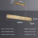 Ljojo Luxury Crystal LED Pendant Lights - Modern Steel Suspend Lamp Fixtures