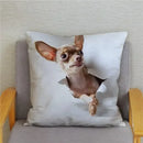 Chihuahua Dog Printed Cushion Cover by Ljojo for Home Decor