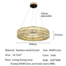 Modern Crystal Ceiling Pendant Lamp by Ljojo - Elegant Luxury Dining Room Home Lighting Fixture