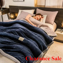 Ljojo 3-Layer Coral Fleece Winter Blanket - Warmth Quilt for Cozy Comfort