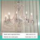 K9 Crystal Chandelier Pendant Light - Elegant White E14 LED Luxury Home Decor by Ljojo