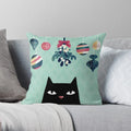 Cute Cat Decorative Pillow Case Cover for Modern Living Room Sofa by Ljojo