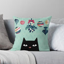 Cute Cat Decorative Pillow Case Cover for Modern Living Room Sofa by Ljojo
