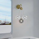 Ljojo Multi Color Glass Ball Pendant Light Modern Iron Ceiling Fixture