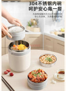 Ljojo 304 Vacuum Insulated Layered Portable Lunch Box for Office Workers