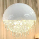 LED Crystal Half Round Raindrops Pendant Light Chandelier for Bedroom by Ljojo