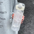 Ljojo 500/600ML Large Capacity Straw Water Bottle - BPA Free Sports Drinkware Cup