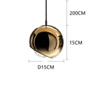 Modern Gold LED Pendant Lights Kitchen Fixtures Luxe Dining Room Chandelier Ljojo