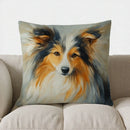 Collie Dog Design Throw Pillow Cover by Ljojo - Sofa, Bedroom, Car Decor