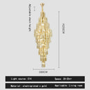 Ljojo Luxury Crystal Chandelier for Villa Living Room and Spiral Staircase