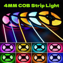 Ljojo 4mm COB LED Strip Lights 480Led/M DC12V TV Backlight Linear Tape Lighting