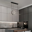 Ljojo Modern Gold Black Dimmable Chandelier for Dining Room - Elegant Pendant Lamp Lighting