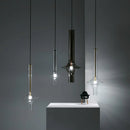 Ljojo Glass Tube Pendant Light Modern Dining Room Chandelier Kitchen Hanging Lamp