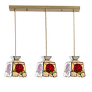 Ceiling Chandeliers Modern Tiffany Glass Pendant Light for Bedroom Kitchen - Ljojo