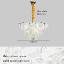 French Milk-white Glass Ceiling Chandelier Gold Lighting by Ljojo – Elegant Bedroom Decor Hanglamp
