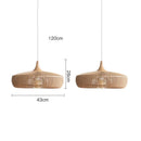 Danish Design Walnut Restaurant LED Pendant Light by Ljojo | Wood Birdcage Chandelier Island Room Teahouse Lamp