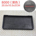 Ljojo Melamine European Rectangle Plate Set Glossy Wood Grain Finish