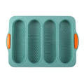 Ljojo 4-Grid Silicone French Bread Baking Mold - Nonstick Baguette Tray