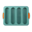 Ljojo 4-Grid Silicone French Bread Baking Mold - Nonstick Baguette Tray