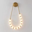 French Glass Ball Beads Wall Lamp Cream Modern Minimalist Bedroom Light - Ljojo
