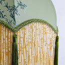 Ljojo French Medieval Style Green Fabric Tassel Pendant Lights Chandeliers for Living Room