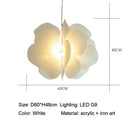 Nordic White Flower Acrylic Shade Hanging Pendant Light for Home Decor by Ljojo