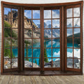 Ljojo 3D Window View Tapestry - Boho Style Wall Decor for Home, Bedroom, Dorm