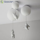 Polar Bear Glass Ball LED Pendant Lights for Living Room Home Decoration by Ljojo