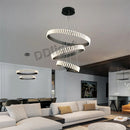 Ljojo Lstre Modern Circle Chandelier for Bright 360° Lighting in Living Room