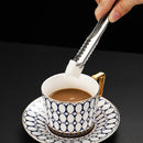 Ljojo Mini Sugar Ice Cube Clip BBQ Tongs - Stainless Steel Kitchen Utensil