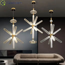 Nordic Glass Snowflake LED Pendant Lights for Home Decor | Modern Minimalist Chandelier by Ljojo