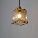 Amber Glass Pendant Lamp LED E27 Hanging Light by Ljojo