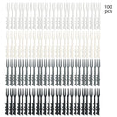Ljojo 100PCS Plastic Fruit Fork Set for Home, Restaurant, Picnic, Camping - Reusable