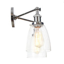 Ljojo 2-Head LED Wall Sconce Industrial Iron Glass Retro Stair Light Fixtures