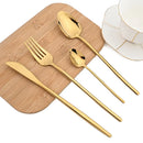 Ljojo 24-Piece Stainless Steel Cutlery Set Christmas Dinnerware Silverware Set