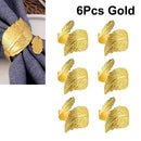 Gold Maple Leaf Napkin Rings by Ljojo: Elegant Table Decor for Wedding, Party, Dinner