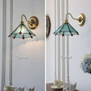 Brass Wall Lamp Retro Living Room Decor Glass Shade Study Lighting by Ljojo